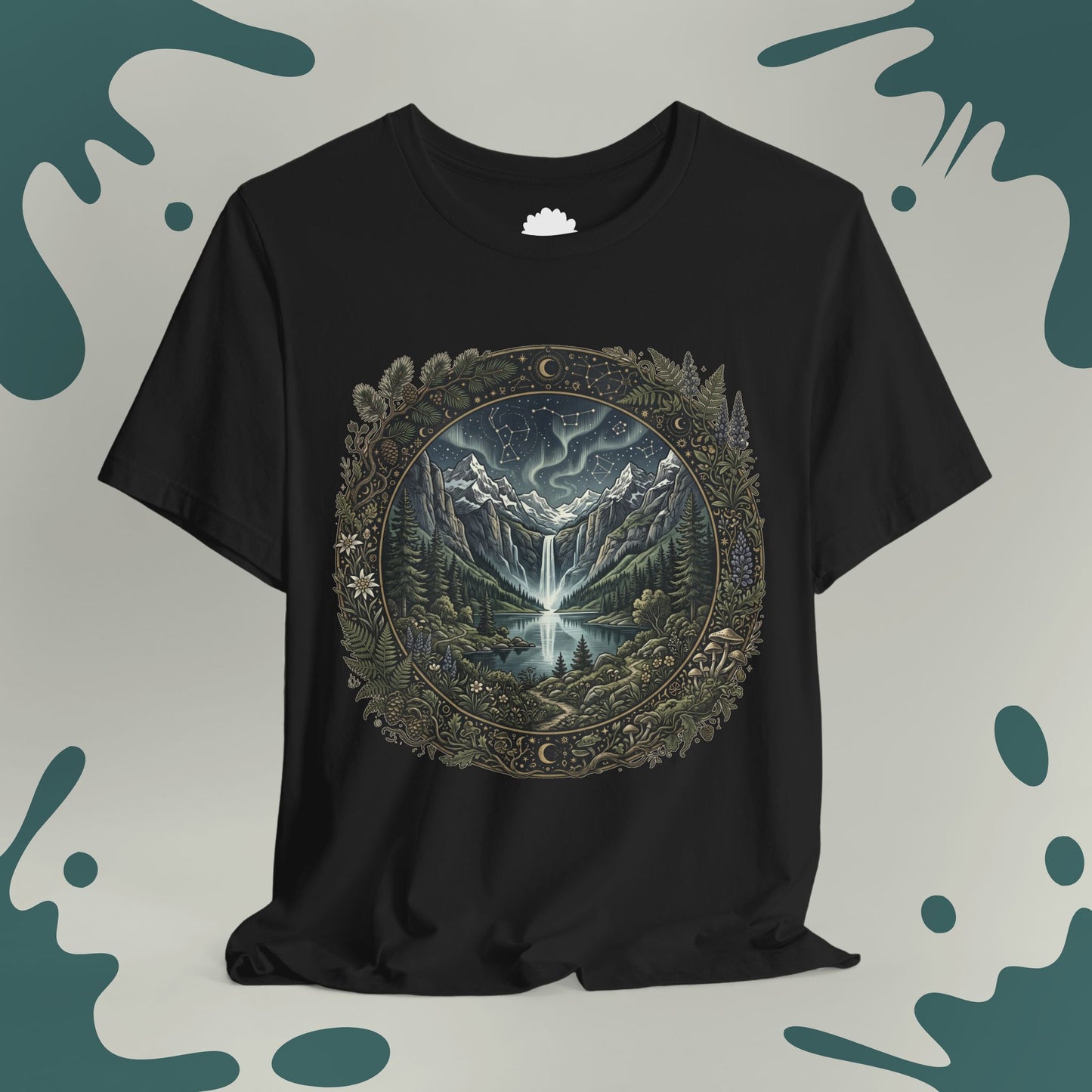 Northern Lights Waterfall T-Shirt