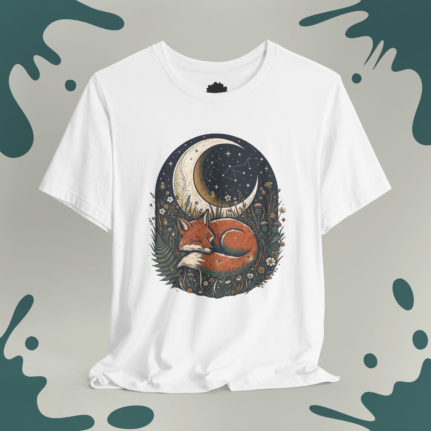Sleeping Fox & Crescent Moon T-Shirt