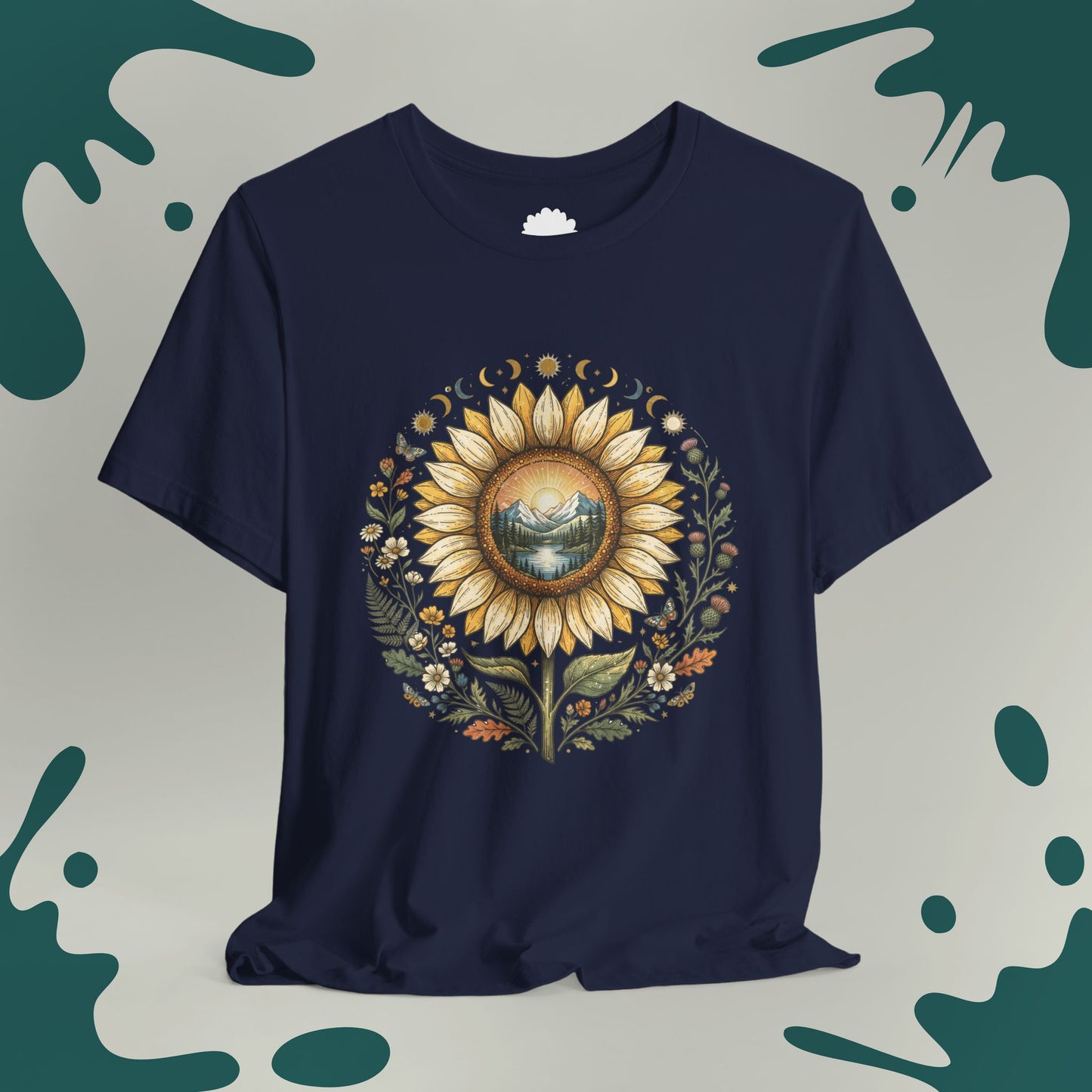 Sunflower Mountain Landscape T-Shirt