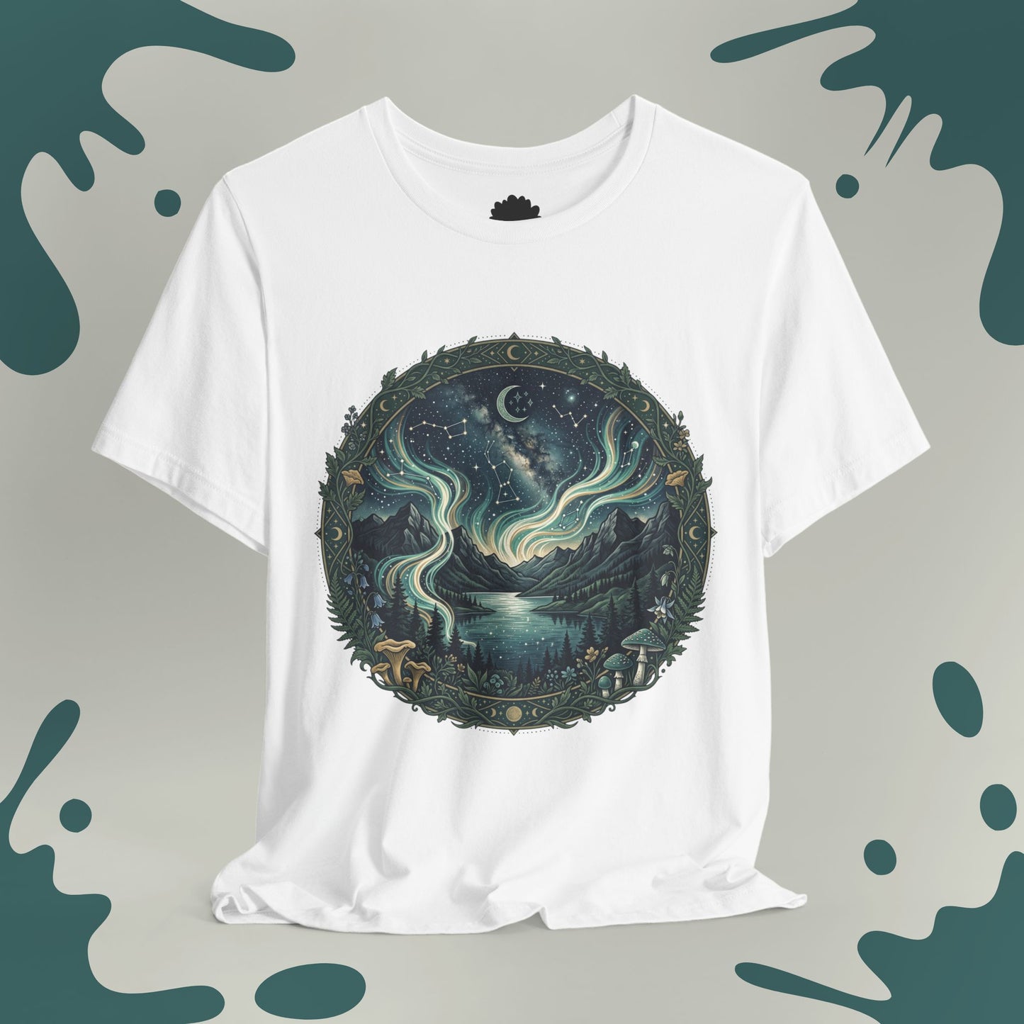 Celestial Aurora Lake T-Shirt