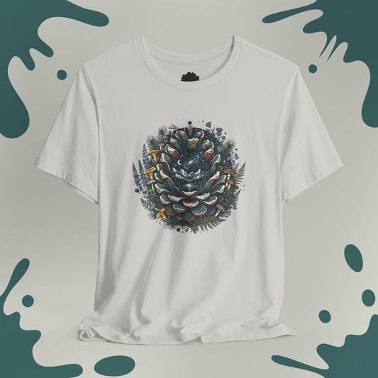 Pinecone Galaxy & Forest Wreath T-Shirt