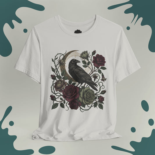 Gothic Raven & Roses T-Shirt