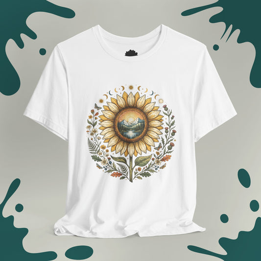 Sunflower Mountain Landscape T-Shirt