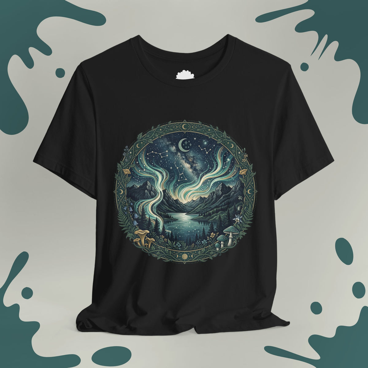 Celestial Aurora Lake T-Shirt