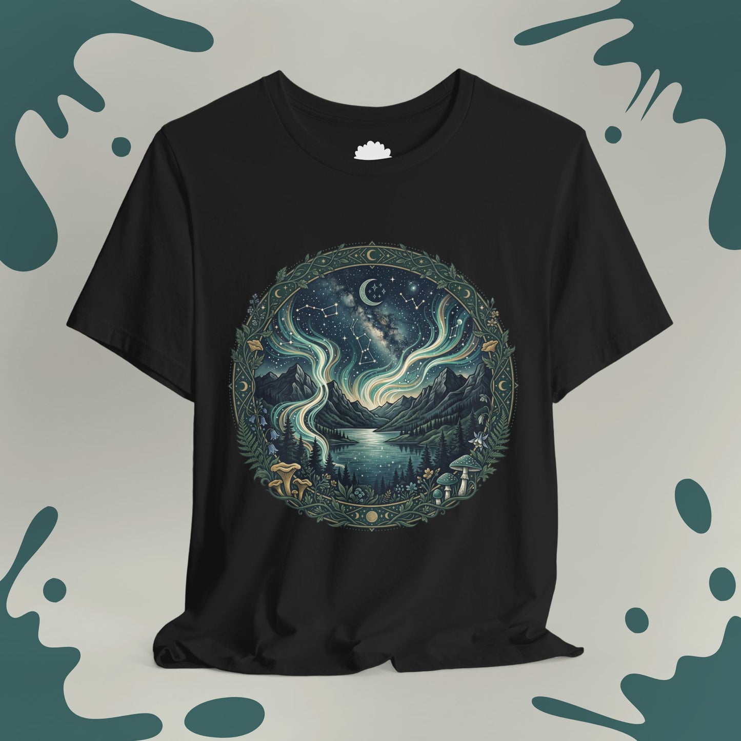 Celestial Aurora Lake T-Shirt