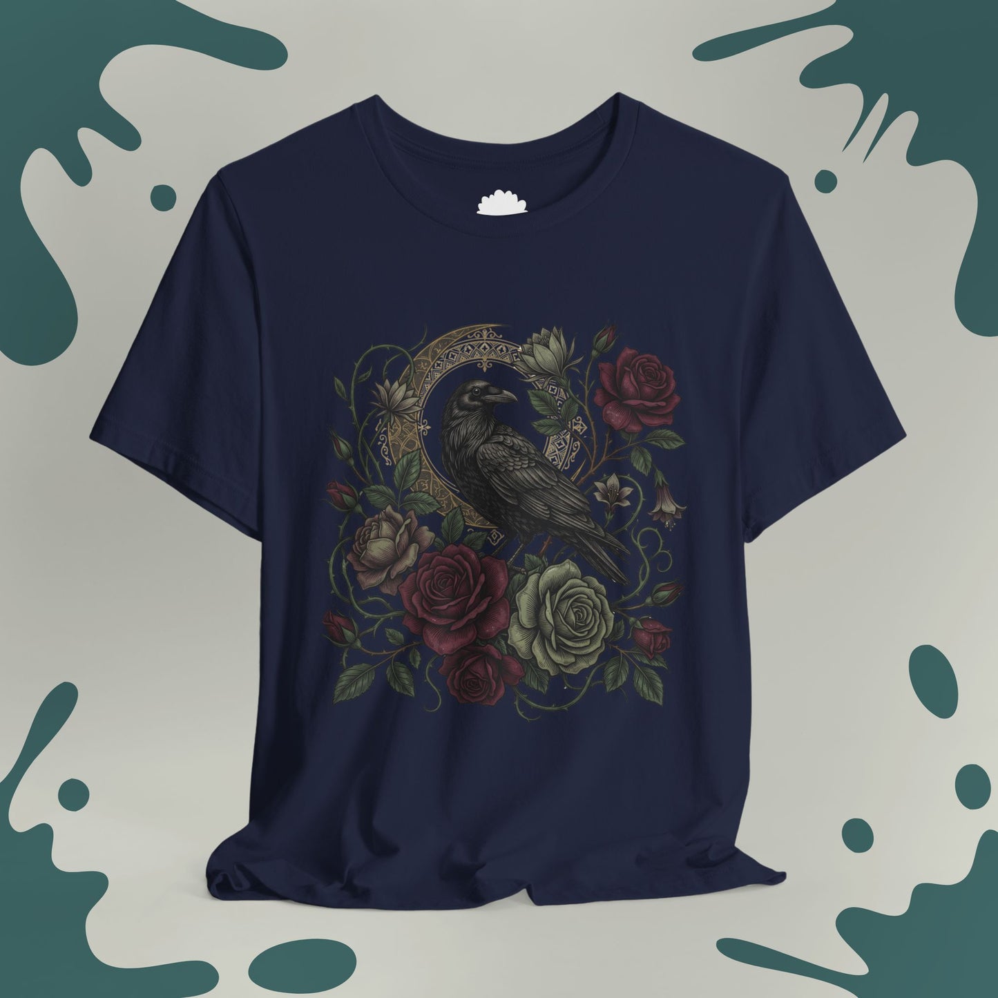 Gothic Raven & Roses T-Shirt