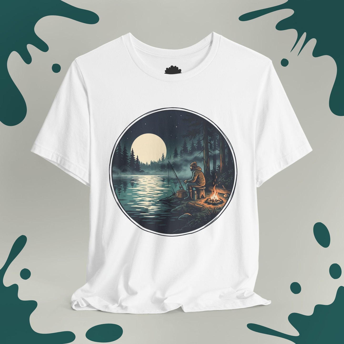 Midnight Fishing by the Campfire T-Shirt