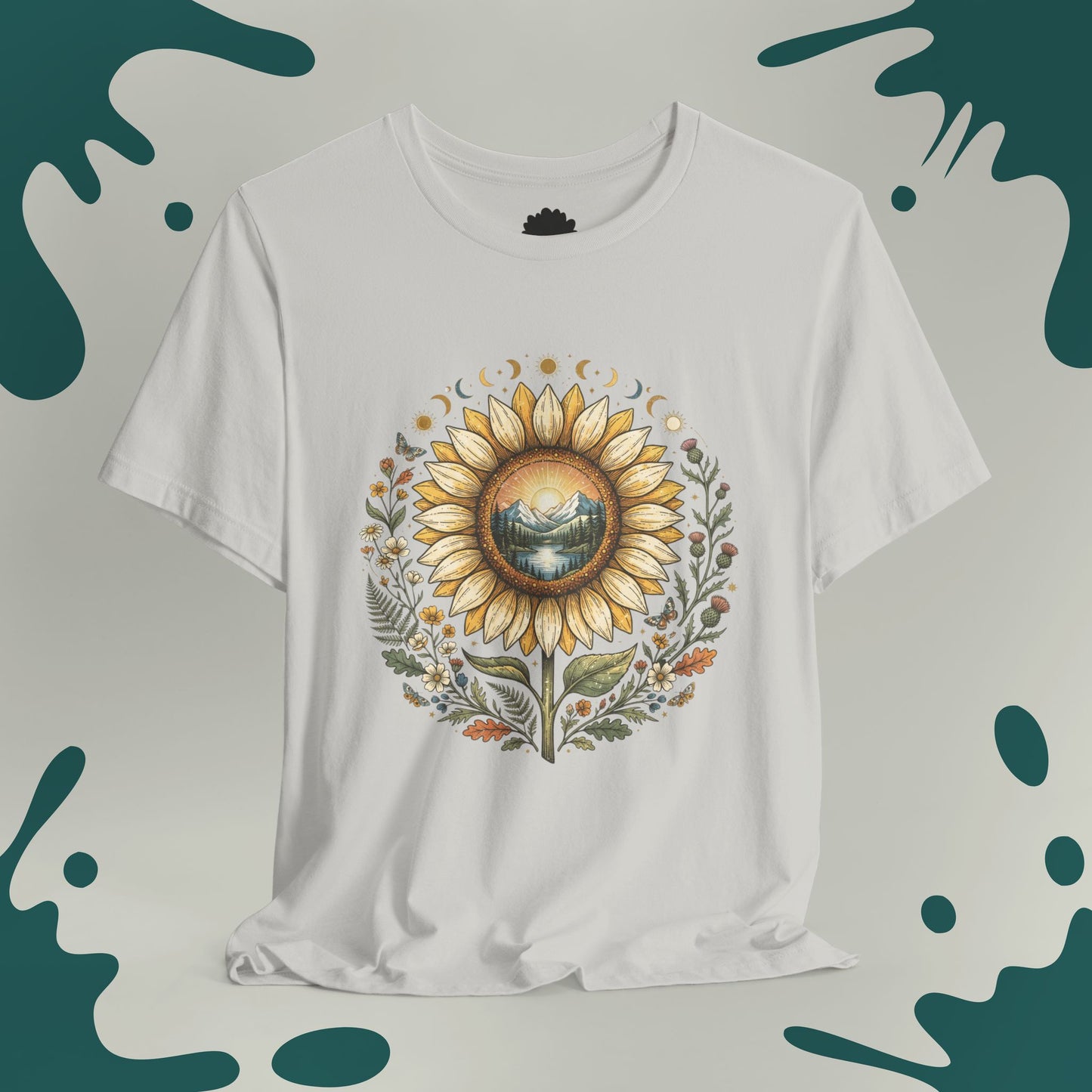 Sunflower Mountain Landscape T-Shirt