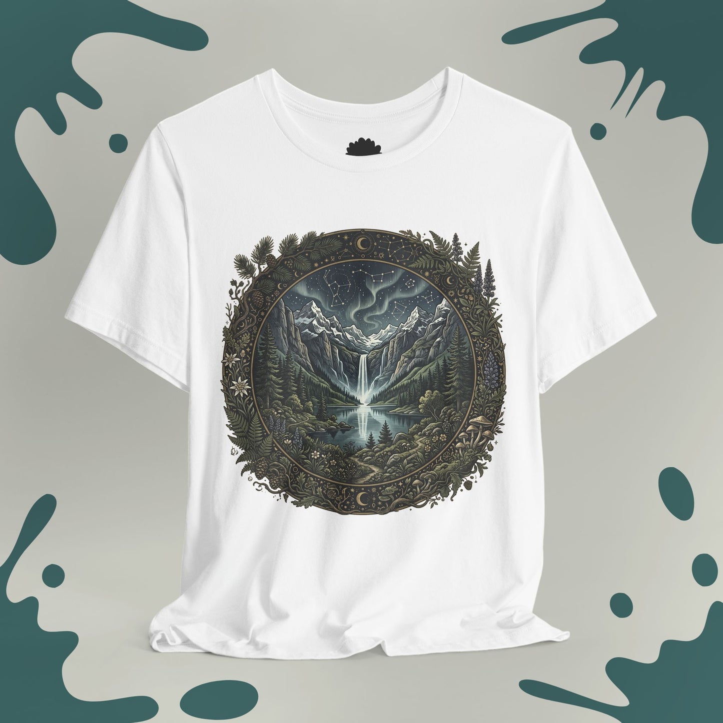 Northern Lights Waterfall T-Shirt