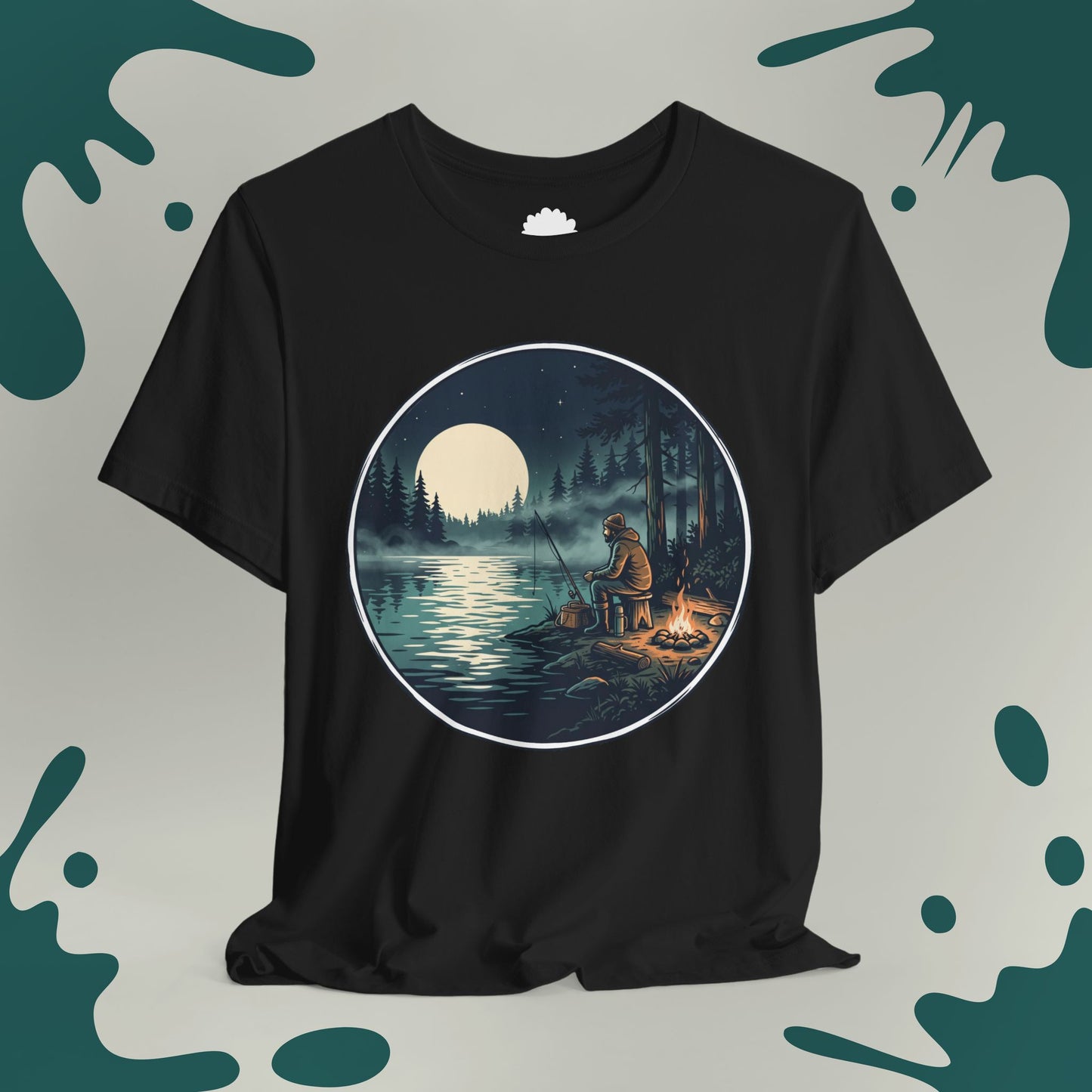 Midnight Fishing by the Campfire T-Shirt
