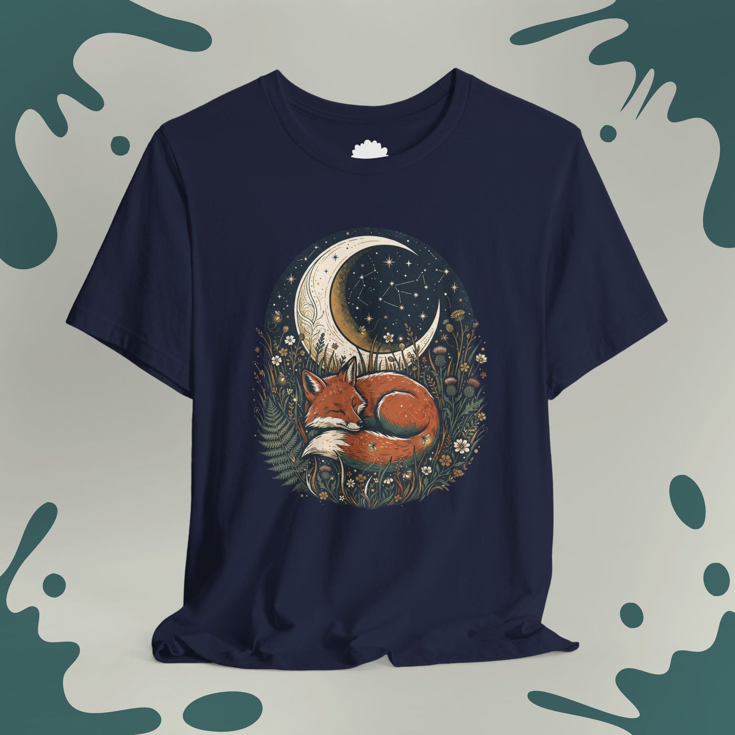 Sleeping Fox & Crescent Moon T-Shirt