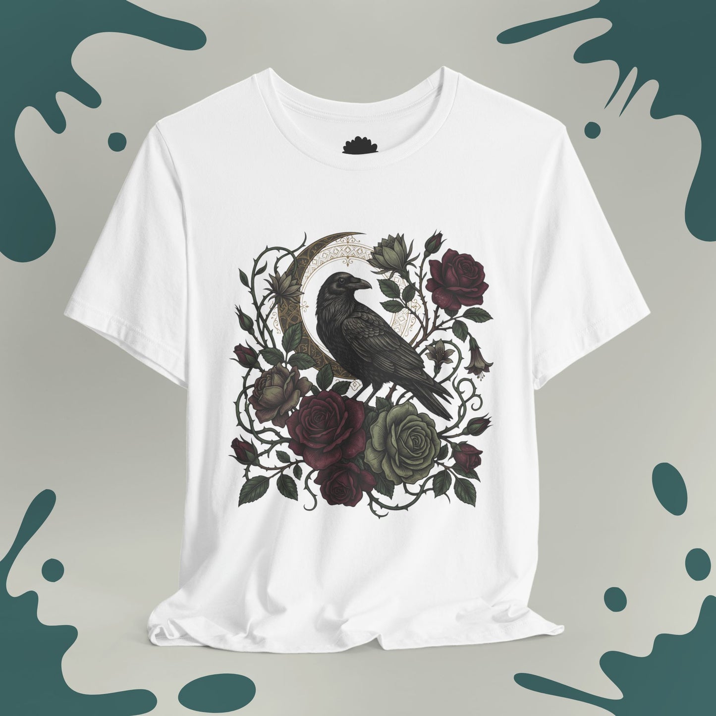 Gothic Raven & Roses T-Shirt