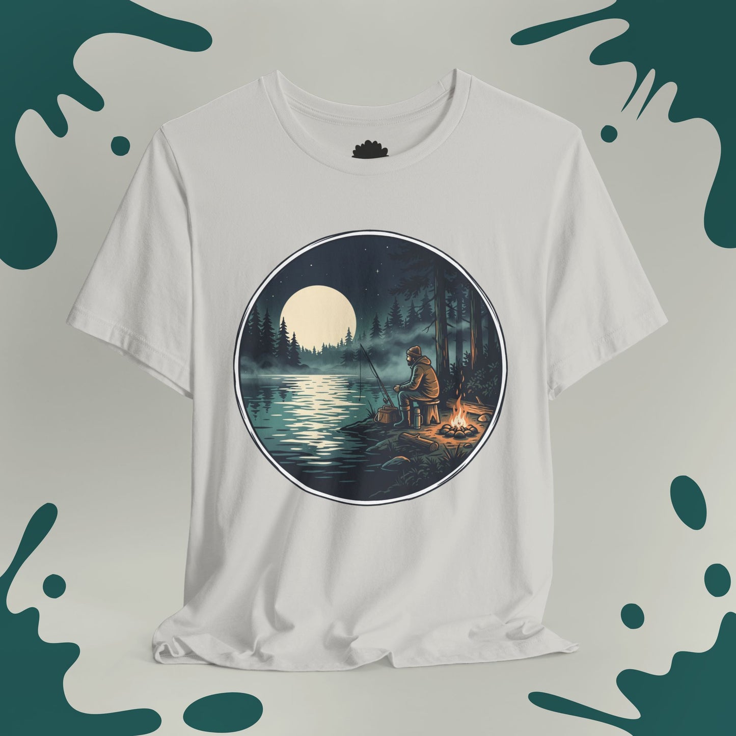 Midnight Fishing by the Campfire T-Shirt