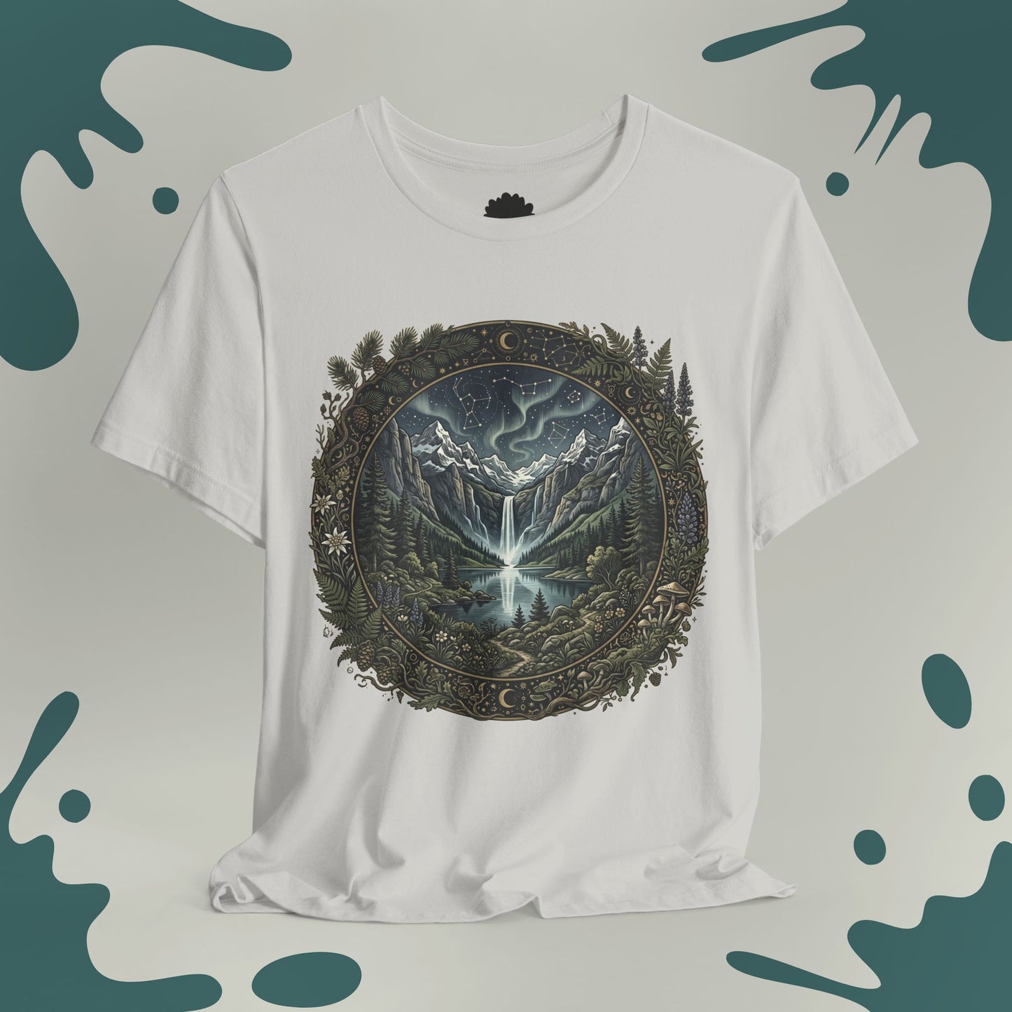 Northern Lights Waterfall T-Shirt