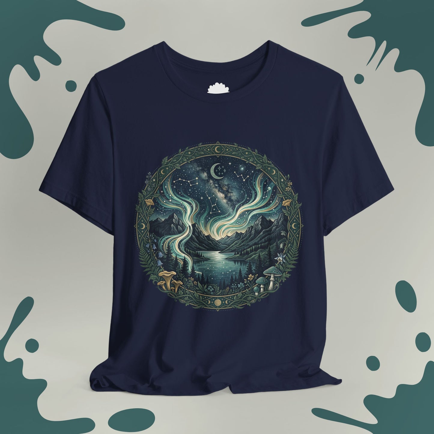 Celestial Aurora Lake T-Shirt