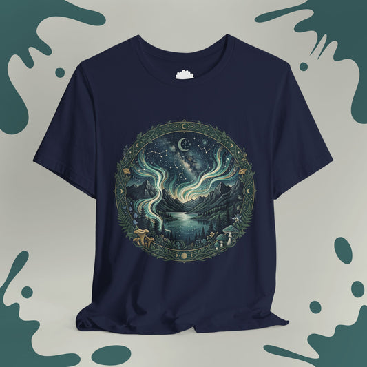 Celestial Aurora Lake T-Shirt