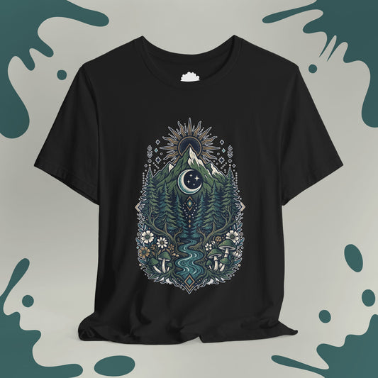 Mountain Sun & Moon Crest T-Shirt