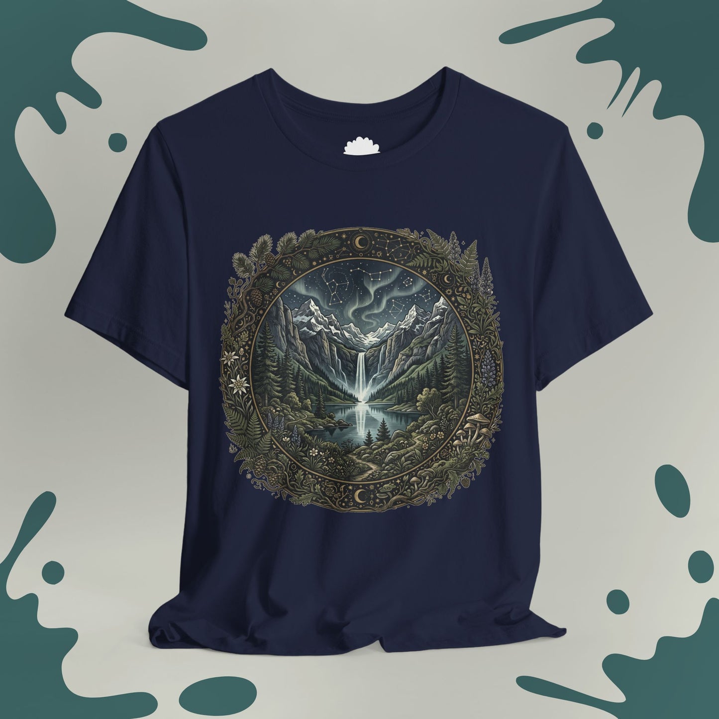 Northern Lights Waterfall T-Shirt